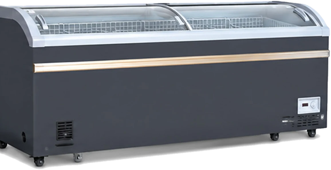 Hardline DIS-CB-700 Glass top chest freezer