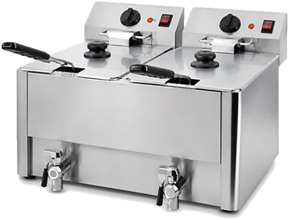Hardline BFT-FRY-12 Countertop deep fryer, double well