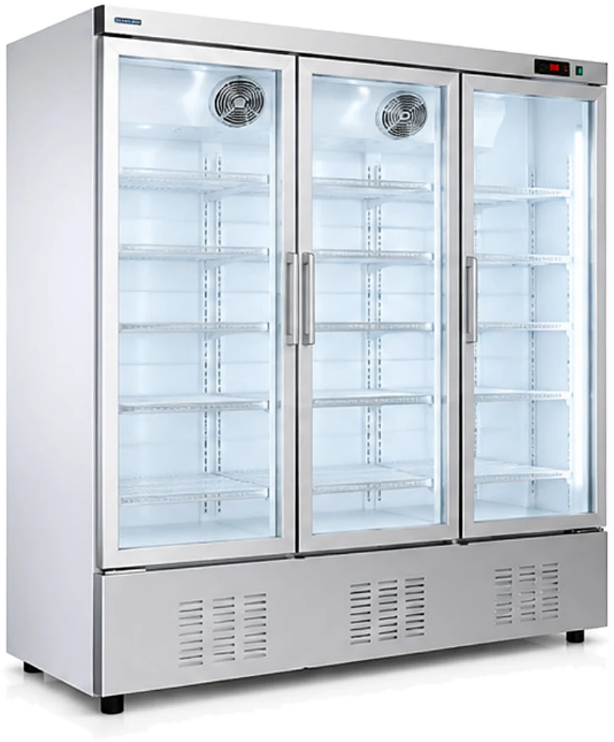 Hardline DIS-CAB-3D Glass door merchandiser, 3 doors